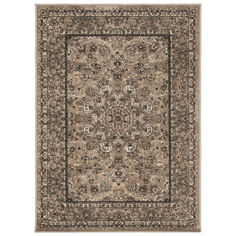 Carolus Viscose Pile Oriental Rug, Rectangle 4' x 5'3"