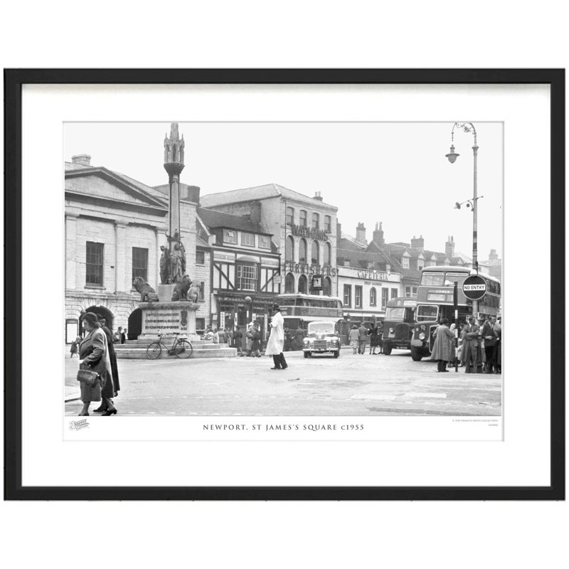 Newport, St James's Square C1955 - Single Picture Frame Print, 28cm H x 36cm W x 2.3cm D