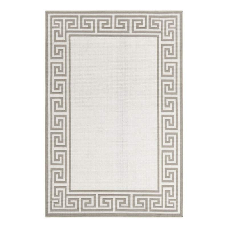 Tapis ivoire intérieur / extérieur Amil, Rectangle 4 pi x 6 pi