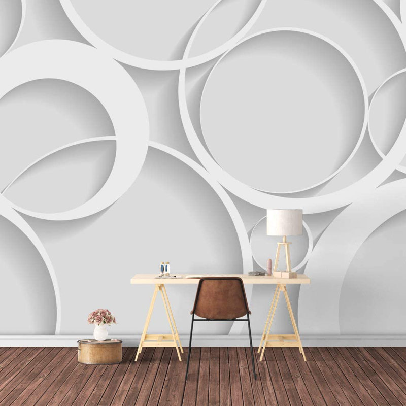 Papier peint géométrique Peel & Stick, L 100 po x l 144 po