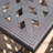 Cast Aluminum Square Outdoor Dining Table with Lattice Design and Curved Legs, Weather-Resistant-297021327