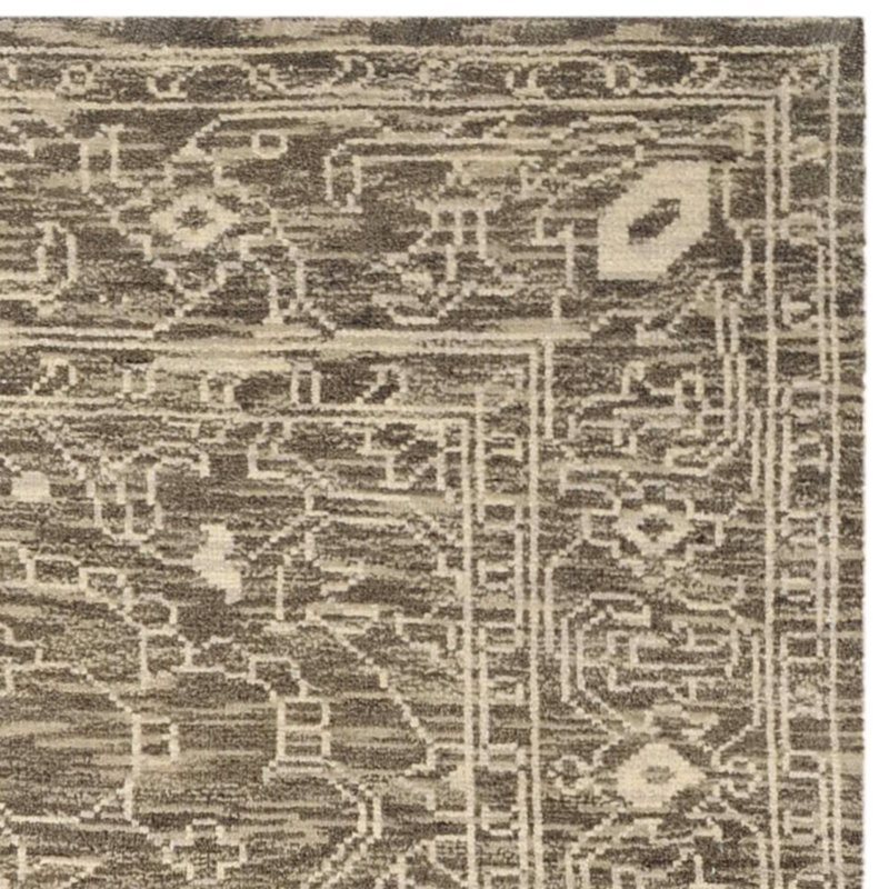 Kenya Brown / Beige Oriental Rug, Rectangle 6' x 9'