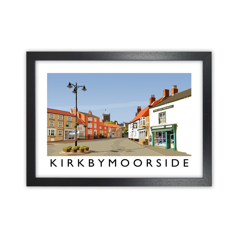 Kirkbymoorside by Richard O'Neill - Print, 46cm H x 63cm W x 3cm D, Black Framed