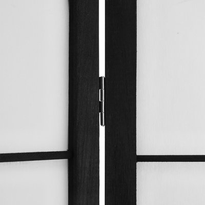 Nikhol 160cm W x 170cm H 4 - Panel Solid Wood Accent Room Divider