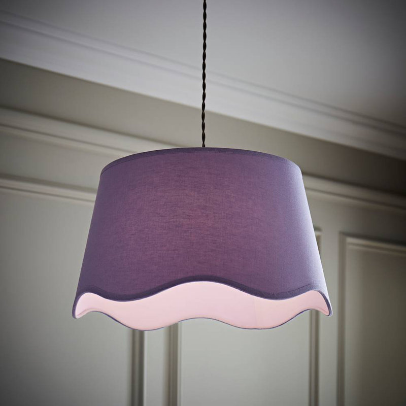 Alazar Linen Blend Empire Lamp Shade ( Slip-On ), 25.5cm H x 45cm W x 45cm D, Purple