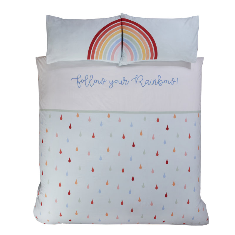 Rainbow Duvet Cover Set with Pillowcases, Single Duvet Cover + 1 Standard Pillowcase