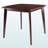 Ashford Square Dining Table with Angled Legs in Brown Finish, 29.15'' H X 33.80'' W X 33.80'' D