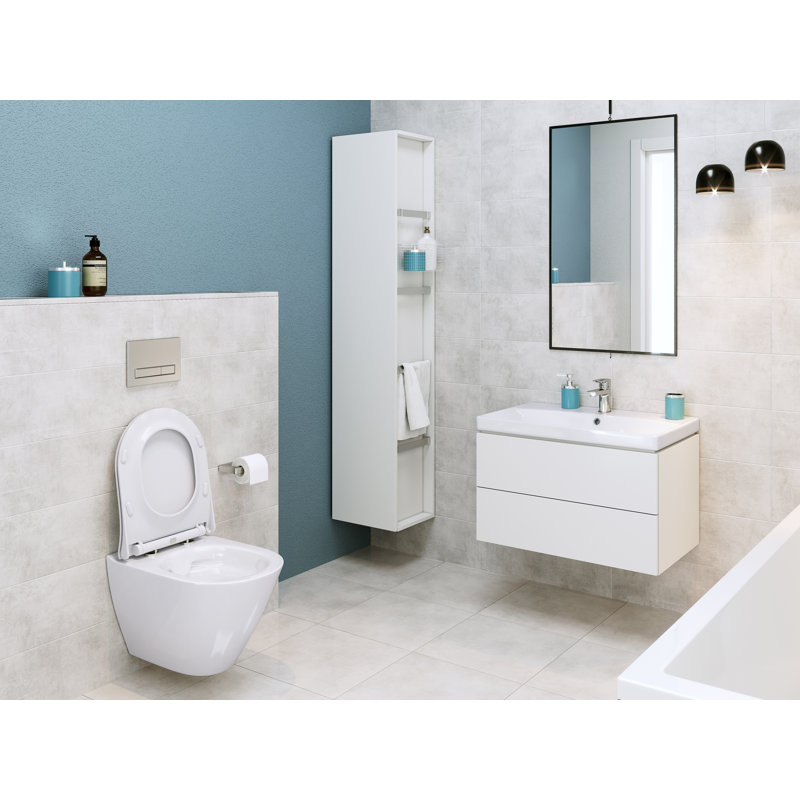 Cersanit 5L LPF Round Wall Mounted Wall Hung Toilets (Seat Included)
