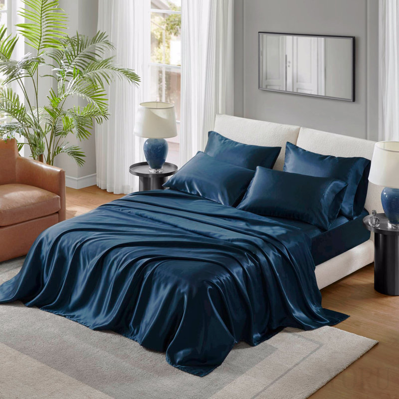 Ensemble de draps de luxe grand, Bleu très foncé