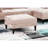 Blush Pink Modular With 5 Pieces, Including One Arm Chairs, Armless Chair, And Ottomans 5Pcs Sectional In Fabric Ottomans, Wood Legs-1474030614