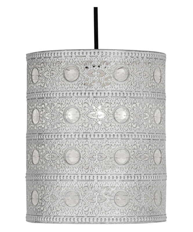 23.5 cm H Drum Pendant Shade ( Clip On ), Ivory