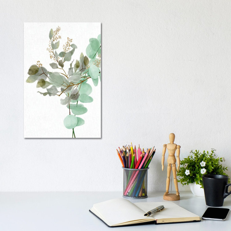 Eucalyptus I by Kimberly Allen - Wrapped Canvas Painting, 20.32 cm H x 30.48 cm W
