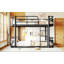 Twin over Twin Bunk Bed with Ladders & Guardrails, Upgraded Round-Pipe Metal Frame, Stylish & Versatile for Any Room,Black