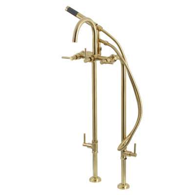 Kingston Brass Concord Freestanding Tub Faucet with Supply Line and Stop Valve