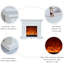 Beige Solid Wood Electric Fireplace-380162199