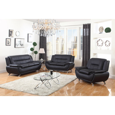 Minnis 3 Piece Standard Living Room Set by Ivy Bronx