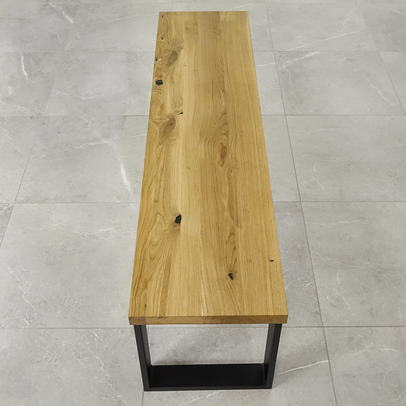 Finadeni Upholstered Bench, 49cm H x 160cm W x 40cm D, Natural Oil