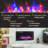 Herakleitos Black Electric Fireplace with 5118 BTU-983194971