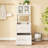 3-In-1 Adjustable LED Storage Vanity Table With Storage Stool&Flip Top