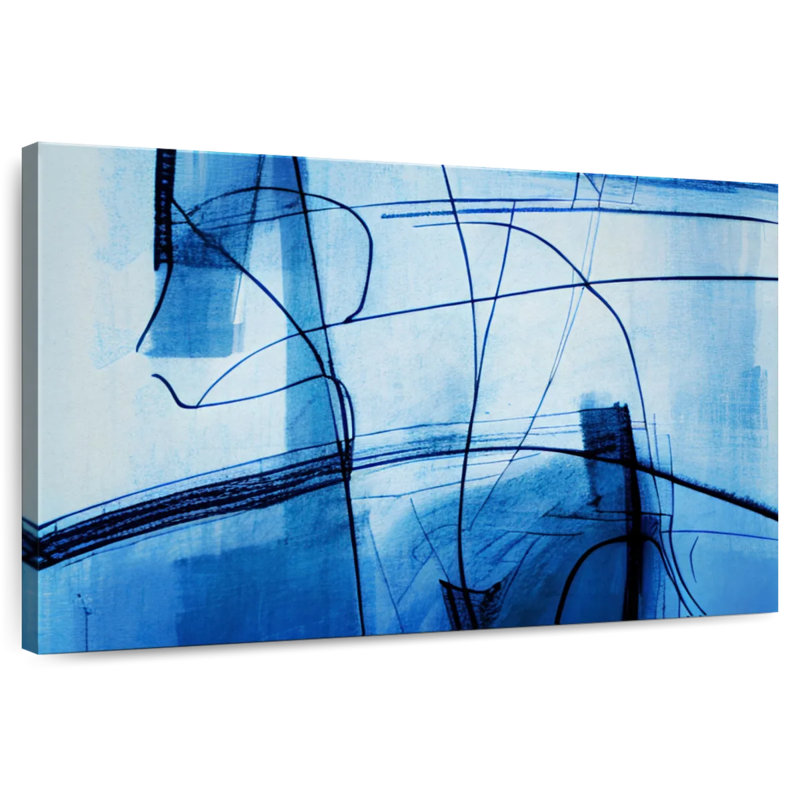 Lignes bleues abstraites Avery
