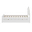 Lit plateforme simple en bois avec tête de lit et lit gigogne simple