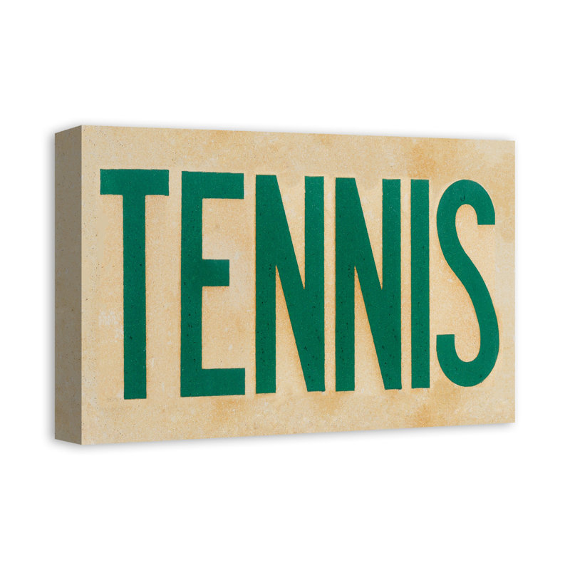 « tennis sign », art textuel sur toile