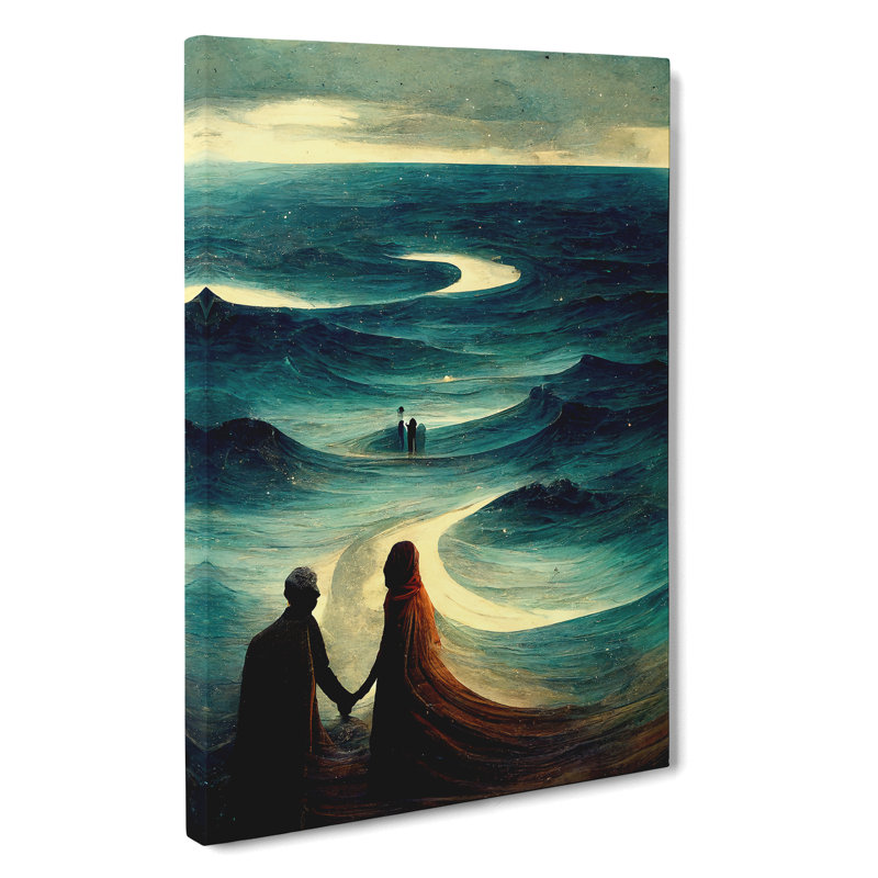 XC1022-1719X Couple By The Ocean - Wrapped Canvas Print, 60cm H x 40cm W x 3cm D