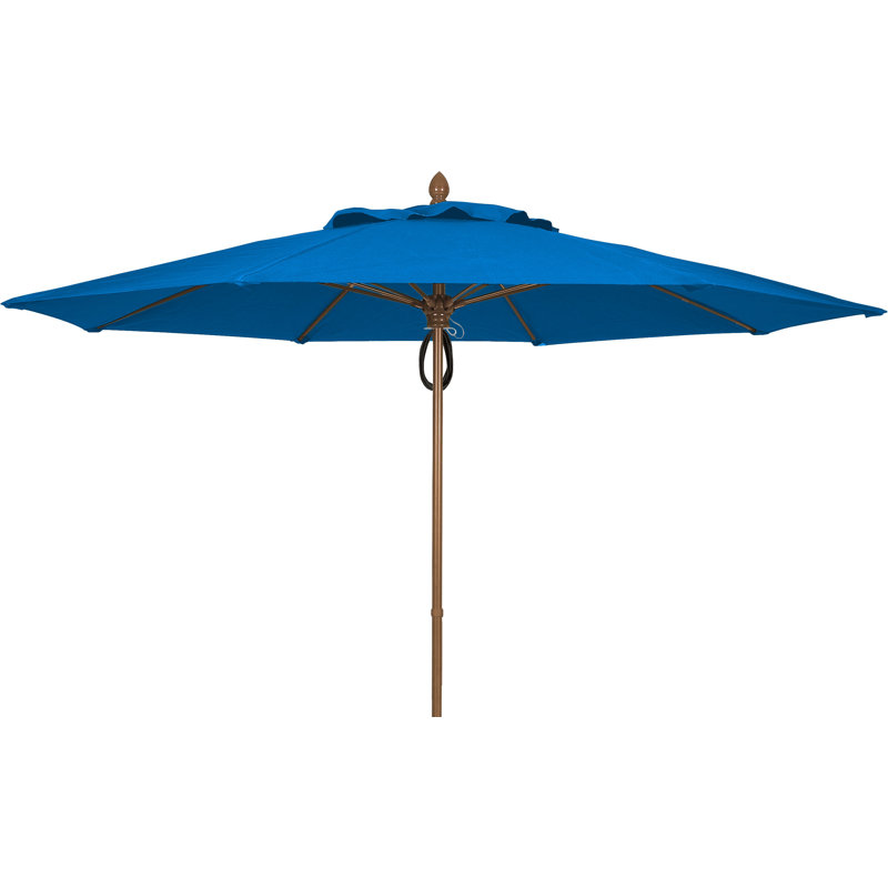 Parasol de marché 11 'Prestige, Bronze champagne, Bleu pacifique
