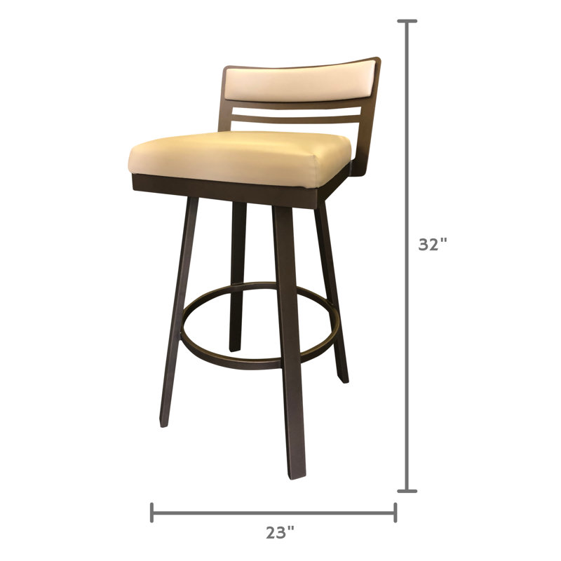 Xylia Swivel Upholstered Counter Stool with Metal Frame, Bar Stool (30" Seat Height)