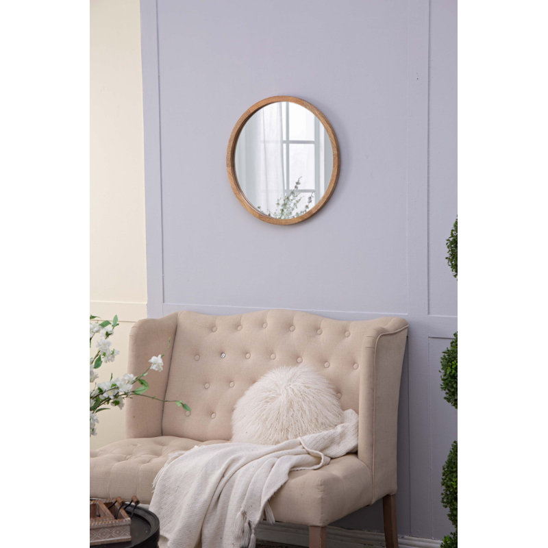Miroir mural Braynt, 19,7 po x 19,7 po, Brun