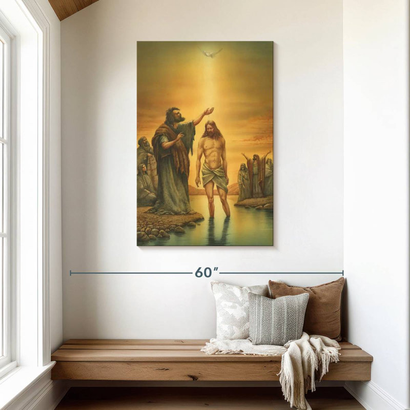 Le Baptême de Jésus-Christ, H 45 po x l 30 po