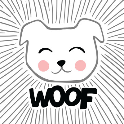 Juvie Woof - Wrapped Canvas Print