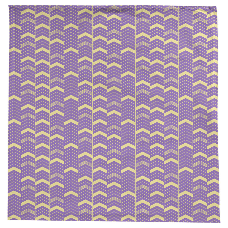 Nappe à chevrons à traits Stephenie, Mauve / Jaune
