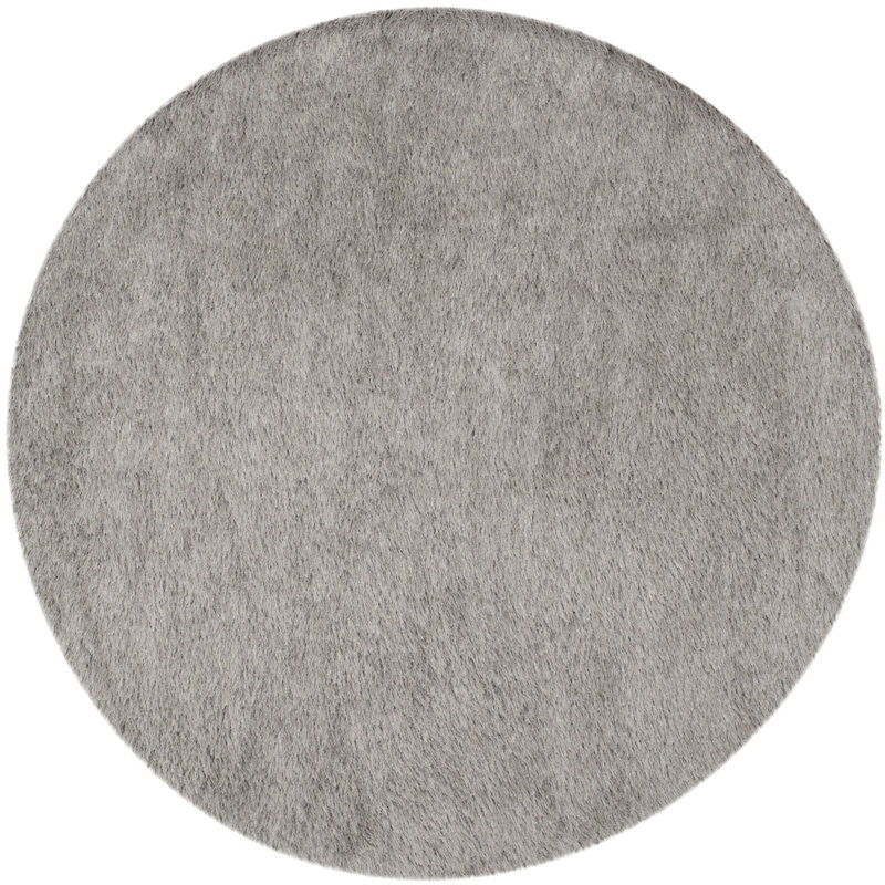 Midville Solid Colour Hand Woven Area Rug, Round 183 cm