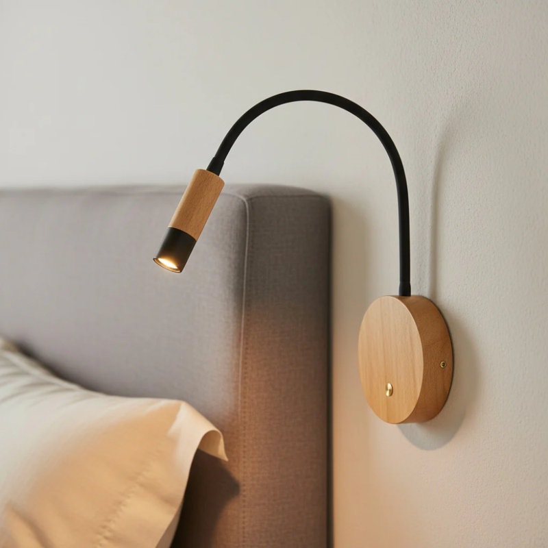 UltraBeam 3 Watt LED Flexible Wooden Reading Lamp - Black Finish