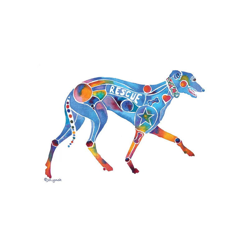Greyhound Rescue by Jo Lynch - No Frame Gallery-Wrapped Canvas Giclée on Canvas, 66.04 cm H x 45.72 cm W x 3.175 cm D