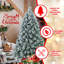 Arbre de Noël 4 pi avec aiguilles de pin et feuilles d'eucalyptus, 404 pointes, branches articulées, support en métal - arbre artificiel enneigé pour la maison de vacances, le bureau ou l'hiver-1370870685