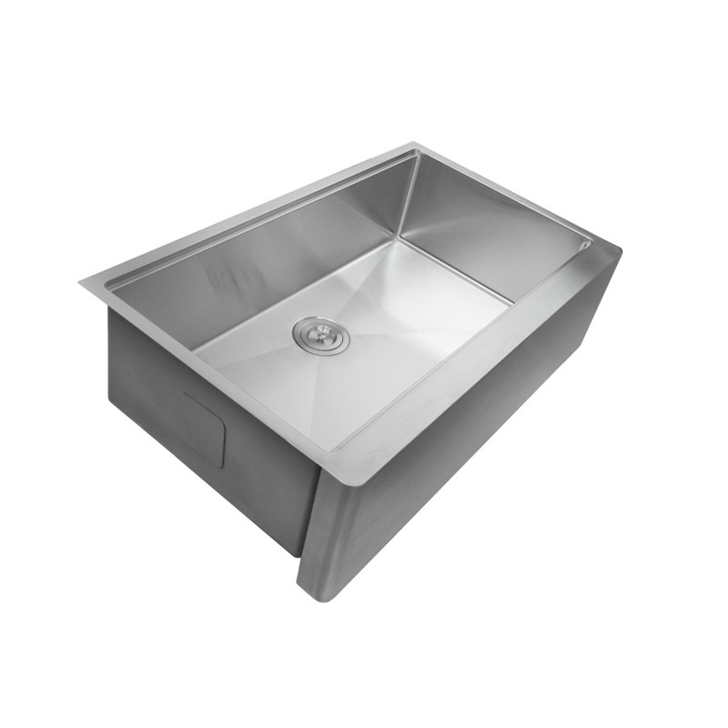 Self-Rimming 36" L x 22" W Farmhouse Kitchen Sink with Basket Strainer