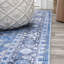Abhirami Ornate Medallion Machine-Washable Blue/Navy Rug-1927502007