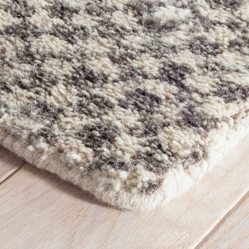 Citra Grey Hand Knotted Wool Rug, Rectangle 3' x 5'