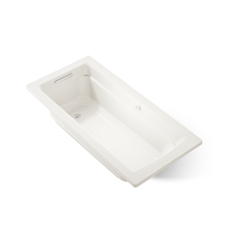 Archer 66" X 32" Drop-In Heated Bubblemassage Air Bath, Biscuit