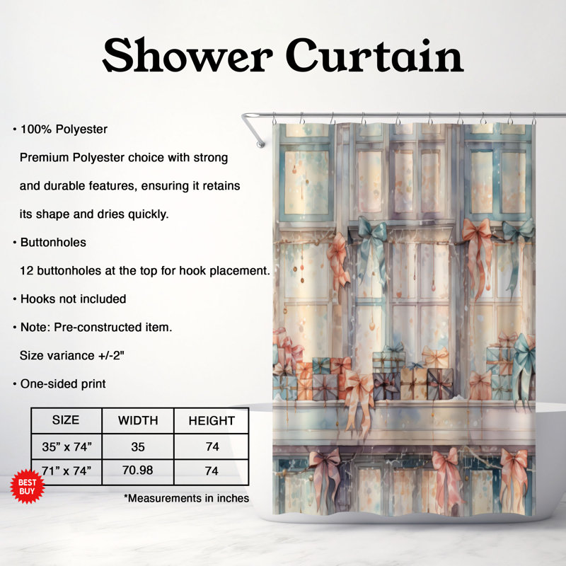Rideau de douche Seasonal Glow - Premium, H 74 po x l 71 po