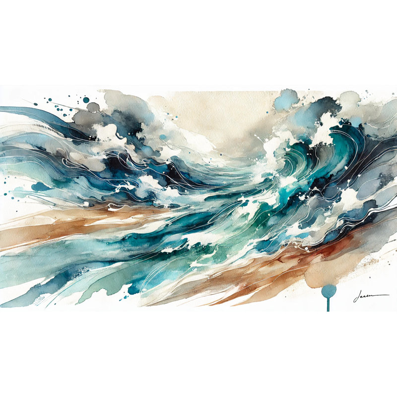 «Stormy Seas», art mural sur toile tendue, H 20 po x l 35 po