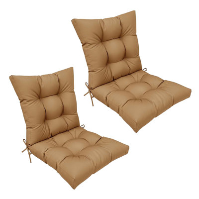Coussins de siège et de dossier de patio, coussin d'extérieur capitonné et résistant à l'eau de 42 po x 24 po pour chaises berçantes