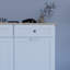 Armoire à ordures basculante blanche à deux tiroirs et deux compartiments