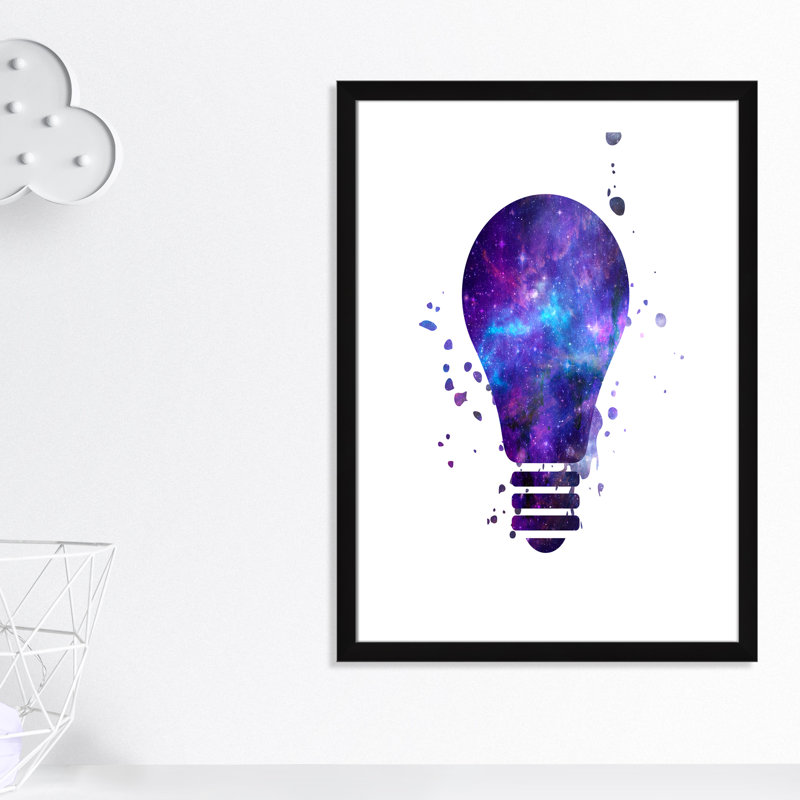 Décoration murale pour enfants light vagues, H 36,5 po x l 26,5 po x P 0,63 po, Cadre noir