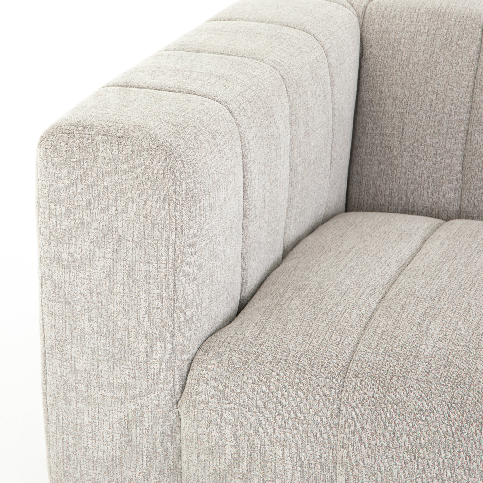 Bowry Chaise Lounge, Light Gray Napa Sandstone, Right Hand Facing