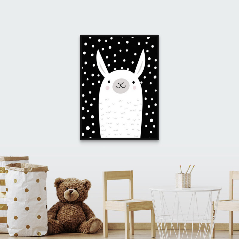 « mixed pattern », art llama Shear, Cadre flottant noir, H 40 po x l 30 po x P 1,75 po
