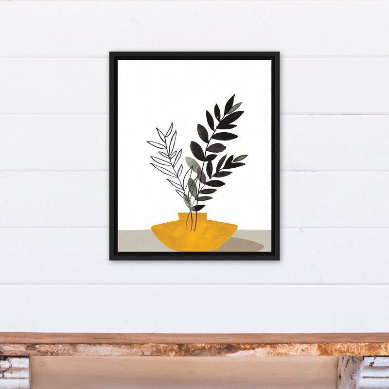 Tableau encadré flottant sur toile, H 21,75 po x l 17,75 po x P 1,75 po, Cadre flottant noir