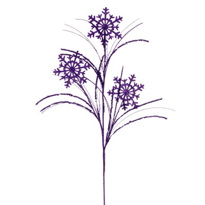 31" Snowflake Glitter Spray, 6 per bag.